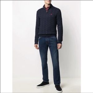 Polo Ralph Lauren cable knit half-zip sweater
